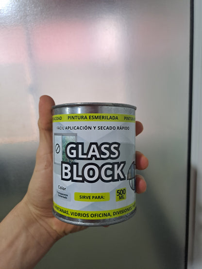 GLASS BLOCK PINTURA ESMERILADA PARA VIDRIOS + RODILLO