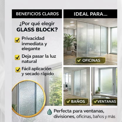 GLASS BLOCK PINTURA ESMERILADA PARA VIDRIOS + RODILLO