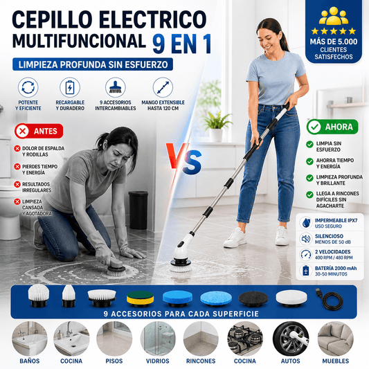 Cepillo Electrico Multifuncional 9 en 1