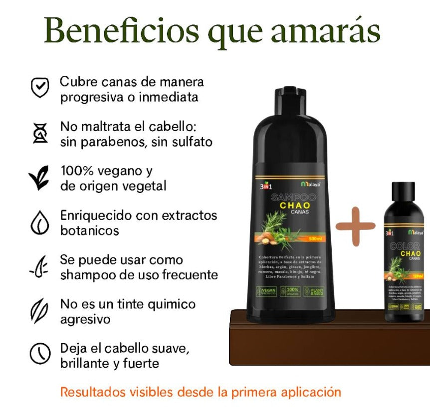 SHAMPOO CHAO CANAS + TRATAMIENTO