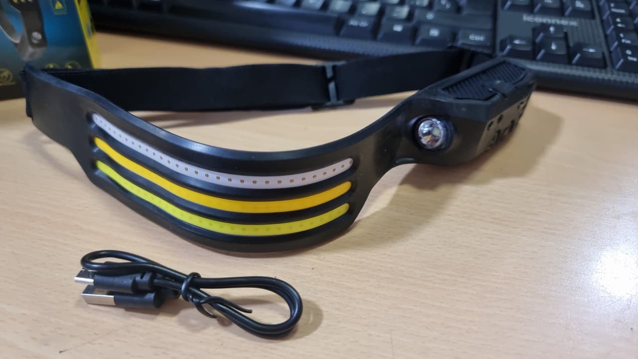 LINTERNA FRONTAL 3 LED RECARGABLE CON SENSOR DE MOVIMIENTO